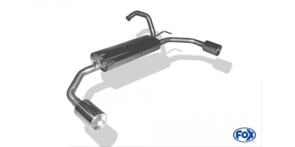 FOX Endschalldämpfer 1x90 Typ 13 - Citroen C1 / Toyota Aygo
