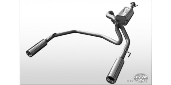 FOX Endschalldämpfer 1x100 Typ 13 - Toyota Land Cruiser Typ J12 3-Türer