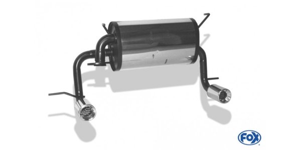 FOX Endschalldämpfer quer Ausgang rechts/links - 1x90 Typ 13 rechts/links - Toyota MR2 W3