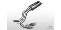 FOX final silencer Side Pipe - 2x70 Typ 10 exit to driver side - VW Golf IV 3-Door