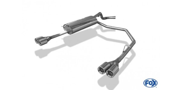 FOX Endschalldämpfer 2x76 Typ 13 - VW Bora 1J (Variant)