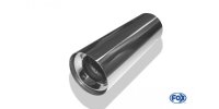 FOX welding tailpipe Typ 11 Ø 100 mm / length: 300 mm - around / unrolled up / straight / with Absorber (inner diameter 63,5mm - length: 150mm)