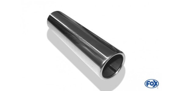 FOX welding tailpipe Typ 12 Ø 76 mm / length: 300 mm - around / rolled up / straight / without absorbers