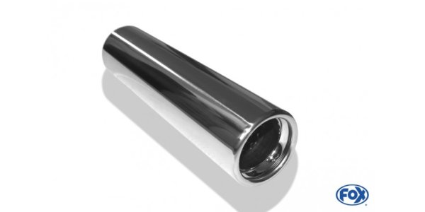 FOX welding tailpipe Typ 13 Ø 76 mm / length: 300 mm - around / rolled up / straight / with Absorber