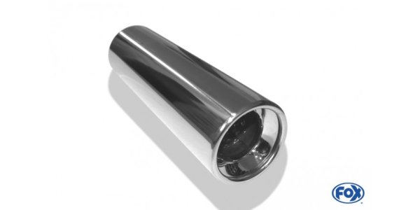 FOX welding tailpipe Typ 13 Ø 90 mm / length: 300 mm - around / rolled up / straight / with Absorber