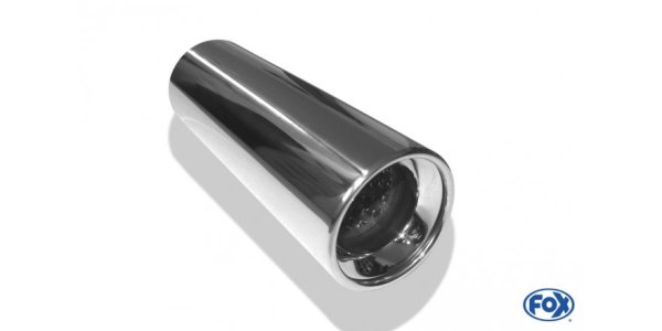 FOX welding tailpipe Typ 13 Ø 100 mm / length: 300 mm - around / rolled up / straight / with Absorber