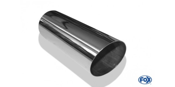 FOX welding tailpipe Typ 14 Ø 100 mm / length: 300 mm - around / unrolled up / 15° beveled / without absorbers