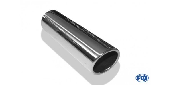 FOX welding tailpipe Typ 16 Ø 80 mm / length: 300 mm - around / rolled up / 15° beveled / without absorbers