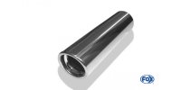 FOX welding tailpipe Typ 17 Ø 76 mm / length: 300 mm - around / rolled up / 15° beveled / with Absorber