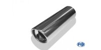 FOX welding tailpipe Typ 17 Ø 90 mm / length: 300 mm - around / rolled up / 15° beveled / with Absorber