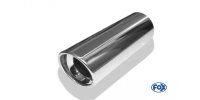 FOX welding tailpipe Typ 17 Ø 100 mm / length: 300 mm - around / rolled up / 15° beveled / with Absorber