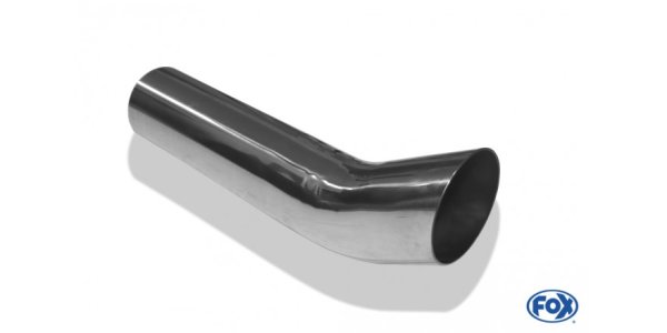 FOX welding tailpipe Typ 18 Ø 63 mm / length: 300 mm - around / unrolled up / FOX-Design / without absorbers