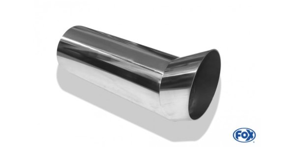 FOX welding tailpipe Typ 18 Ø 90 mm / length: 300 mm - around / unrolled up / FOX-Design / without absorbers