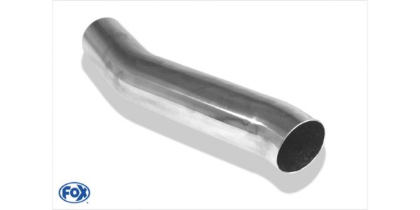 FOX welding tailpipe Typ 23 Ø 63 mm / length: 350 mm - around / unrolled up / S-pipe / without absorbers