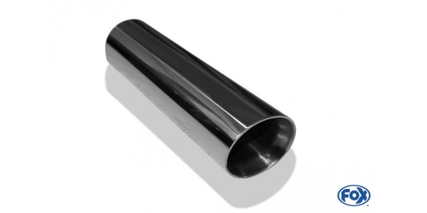 FOX welding tailpipe Typ 25 Ø 70 mm / length: 300 mm - around / unrolled up / beveled / with Type-B inserts
