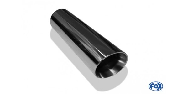 FOX welding tailpipe Typ 25 Ø 76 mm / length: 300 mm - around / unrolled up / beveled / with Type-B inserts