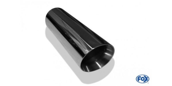FOX Anschweißendrohr Typ 25 Ø 90 mm / Länge: 300 mm - rund / uneingerollt / abgeschrägt / mit Type-B Einsatz