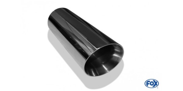 FOX welding tailpipe Typ 25 Ø 100 mm / length: 300 mm - around / unrolled up / beveled / with Type-B inserts