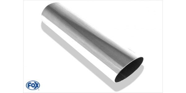 FOX welding tailpipe Typ 30 88x74 mm / length: 300 mm - oval / unrolled up / 15° beveled / without absorbers