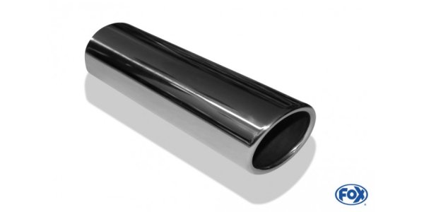 FOX welding tailpipe Typ 32 88x74 mm / length: 300 mm - oval / rolled up / 16° beveled / without absorbers