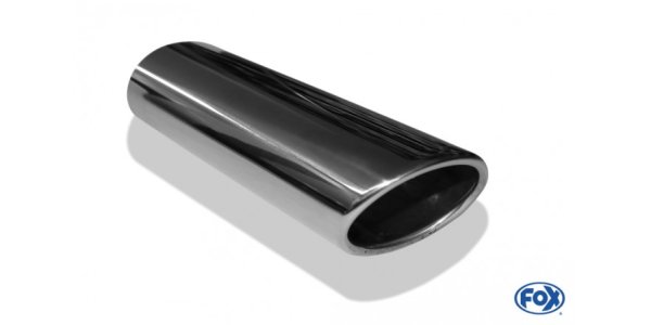 FOX welding tailpipe Typ 32 106x71 mm / length: 300 mm - oval / rolled up / 29° beveled / without absorbers