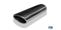 FOX welding tailpipe Typ 32 106x71 mm / length: 300 mm - oval / rolled up / 29° beveled / without absorbers