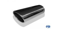 FOX welding tailpipe Typ 32 115x85 mm / length: 300 mm - oval / rolled up / 25° beveled / without absorbers