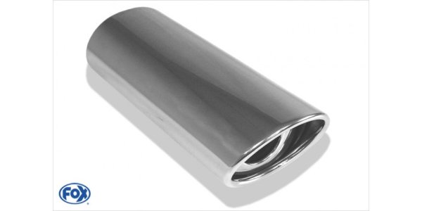 FOX welding tailpipe Typ 33 106x71 mm / length: 300 mm - oval / rolled up / 29° beveled / with Absorber