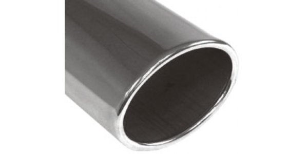 FOX welding tailpipe Typ 36 115x85 mm / length: 300 mm - oval / rolled up / straight / without absorbers