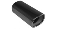 FOX welding tailpipe Typ 71 88x79 mm / length: 200 mm - rectangular rounded / rolled up / 15°beveled / with Absorber