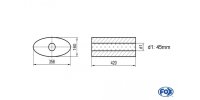 FOX Uni-Silencer oval w/o Nozzle - completion 818...