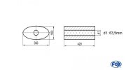 FOX Uni-Silencer oval w/o Nozzle - completion 818...