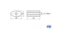 FOX Uni-Silencer oval w/o Nozzle - completion 818...