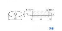 FOX Uni-Silencer oval with Nozzle - completion 818...