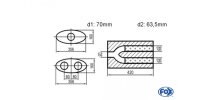 FOX Uni-Schalldämpfer oval zweiflutig mit Hose -...