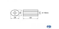 FOX Uni-Silencer oval w/o Nozzle - completion 618...