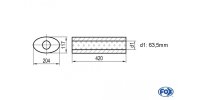 FOX Uni-Silencer oval w/o Nozzle - completion 525...