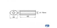 FOX Uni-Silencer oval w/o Nozzle - completion 525...