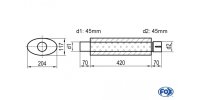 FOX Uni-Silencer oval with Nozzle - completion 525...