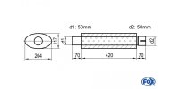 FOX Uni-Silencer oval with Nozzle - completion 525...