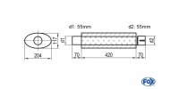 FOX Uni-Silencer oval with Nozzle - completion 525...