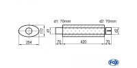 FOX Uni-Silencer oval with Nozzle - completion 525...