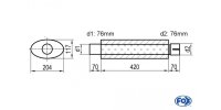 FOX Uni-Silencer oval with Nozzle - completion 525...