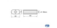 FOX Uni-Schalldämpfer oval ohne Stutzen - Abwicklung...
