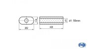 FOX Uni-Silencer oval w/o Nozzle - completion 650...