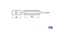 FOX Uni-Silencer oval w/o Nozzle - completion 650...