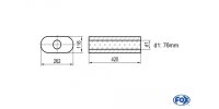 FOX Uni-Silencer oval w/o Nozzle - completion 650...