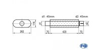 FOX Uni-Silencer oval with Nozzle - completion 650...