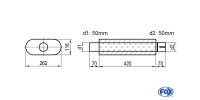 FOX Uni-Silencer oval with Nozzle - completion 650...