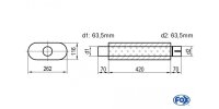 FOX Uni-Silencer oval with Nozzle - completion 650...